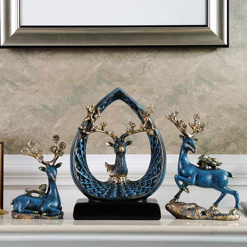Nordic Hospitality Deer Creative Genguan Bogu Rack Pendulum Pieces Living Room Wine Cabinet TV Cabinet Residence Ornaments Soft Decoration Pendulum