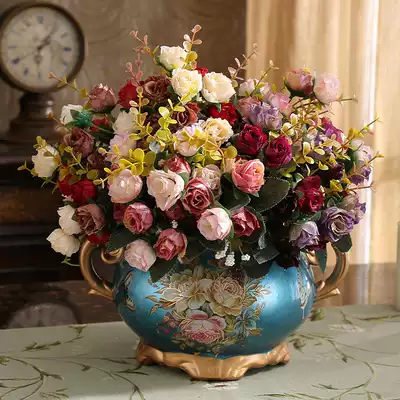 European style retro ceramic vase creative luxury home living room coffee table TV cabinet ornaments hotel high-end decorations