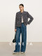 Cokeya/Urban Night Cherry~Italian Imported Japanese Paper Yarn Tweed Stand Collar Chanel-Style Jacket for Women Spring