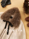 Cokeya/Gentle Lady~100% Cashmere Fur Integrated Velvet Tie Scarf Warm Scarf for Women Winter
