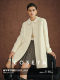 Cokeya/Ce4W+~ Llama Wool Round Neck Thick Straight Mid-Length Lapel Coat Woolen Jacket for Women Spring