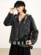 Cokeya/Bagel Coat~ Barn Style Alpaca Wool Hooded Loose Long Sleeve Woolen Coat for Women Spring