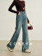 Cokeya/Fashionable Stress-Relief Pants~ Tencel High-Waisted Slimming Loose Drape Straight-Leg Wide-Leg Jeans for Women in Spring