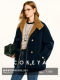 Cokeya/Hong Kong Island Twilight~ Sheepskin Shearling Lamb Wool Stand Collar Loose Thickened Workwear Style Fur Coat for Women Autumn and Winter