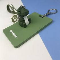 Girl silicone card bag door card cover keychain cute bus card protection cover Student meal card Campus access control room card