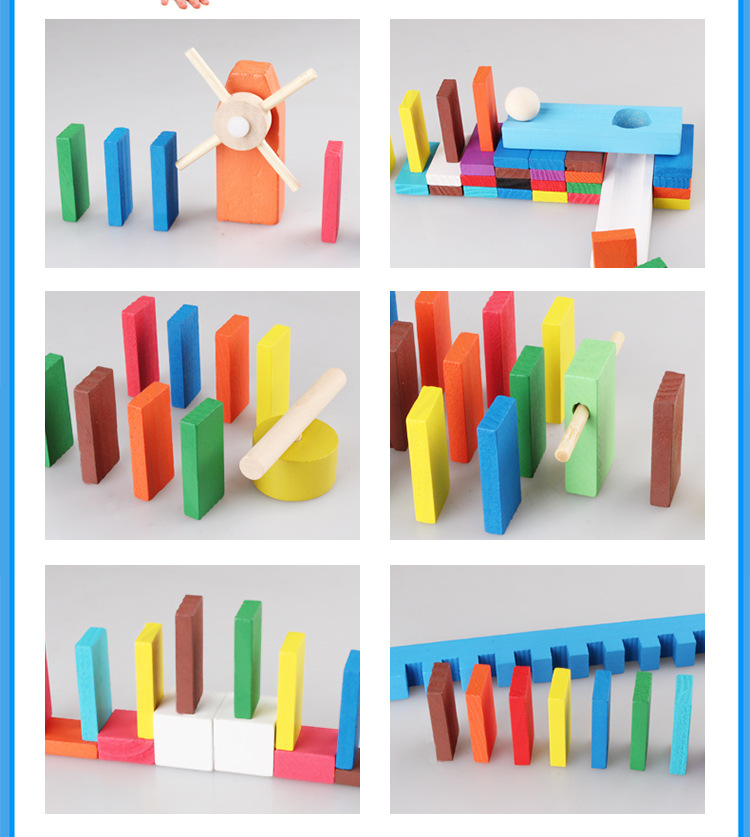 Trò chơi vui nhộn cho trẻ em Domino Câu đố tổ chức lớn bằng gỗ Tiêu chuẩn 1000 mảnh khối - Khối xây dựng xe ô tô đồ chơi trẻ em