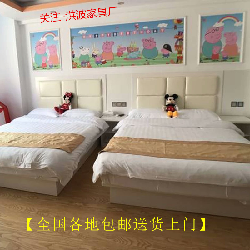 [Nội thất khách sạn] Nội thất khách sạn Express, Gói mềm Phòng tiêu chuẩn Giường đôi Toàn màn hình Giường đơn giản Bàn TV - Nội thất khách sạn bàn ghế tiếp khách