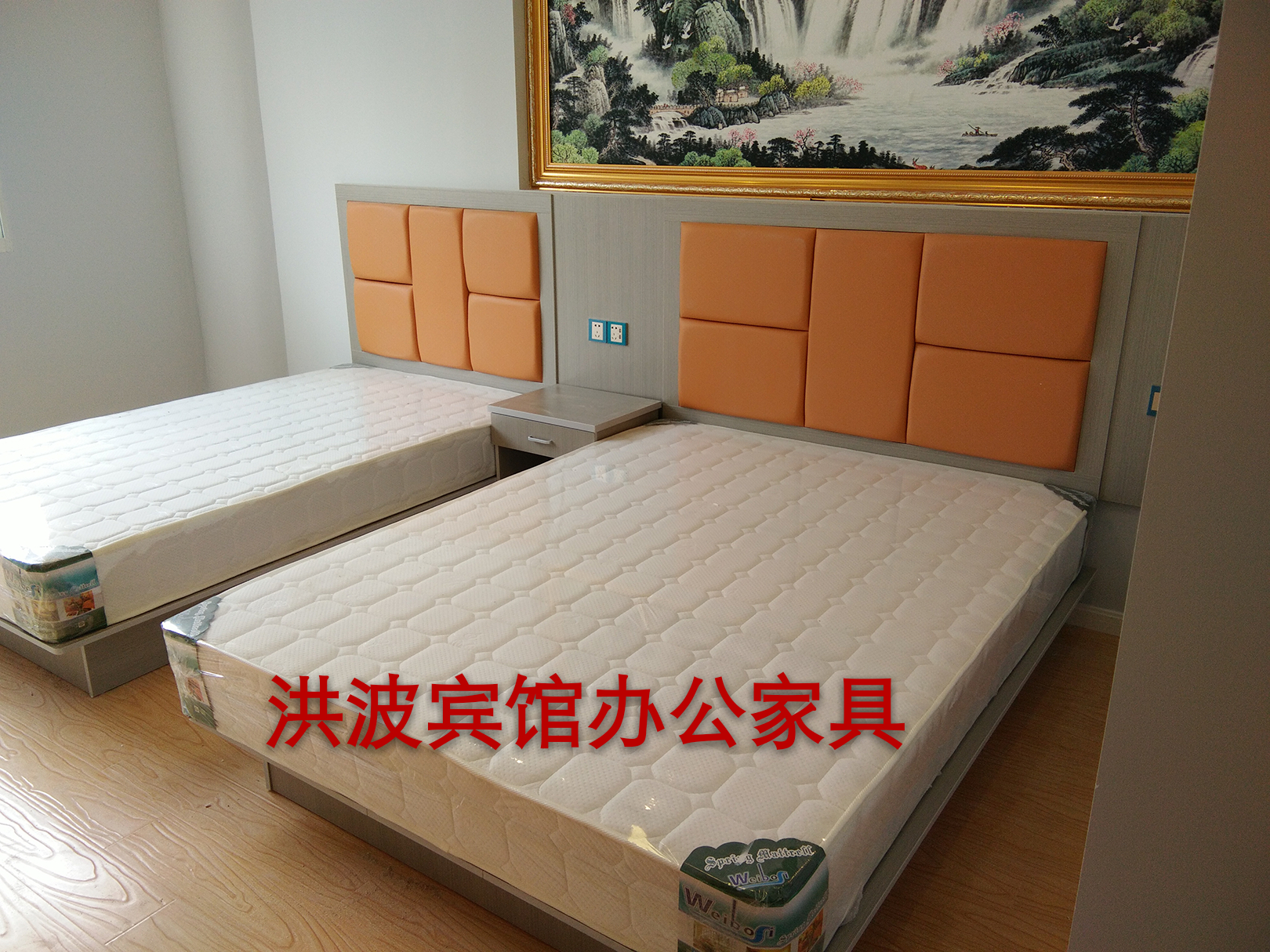 [Nội thất khách sạn] Nội thất khách sạn Express, Gói mềm Phòng tiêu chuẩn Giường đôi Toàn màn hình Giường đơn giản Bàn TV - Nội thất khách sạn bàn ghế tiếp khách