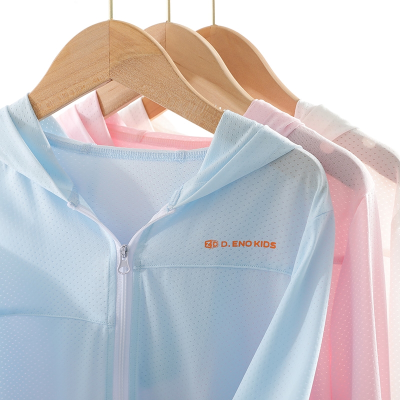 South Korean children sunscreen girls' summer thin anti-UV ice silk male and female child sunscreen jacket CUHK Tong