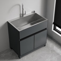 Stainless steel sink cabinet balcony laundry cabinet bathroom cabinet home kitchen sink honeycomb aluminum wash basin laundry pool