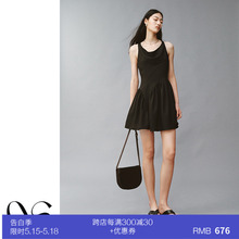 FUSSEDS collection_ low-key and luxurious _ three-dimensional cutting+irregular splicing _ quiet black slutty collar dress