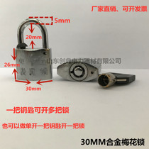 Power meter box lock 30mm plum alloy lock box variable padlock through-open padlock Internet cafe chassis lock power lock
