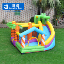 Crocodile slide childrens inflatable castle household trampoline inflatable trampoline dinosaur naughty castle indoor and outdoor medium-sized toys
