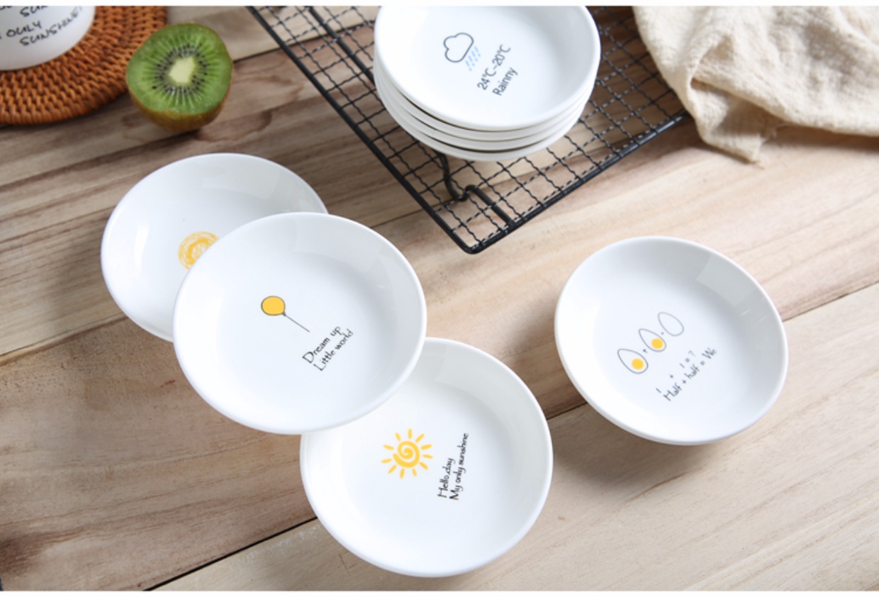 Sáng tạo nước sốt món ăn món ăn gốm sứ gia vị món ăn gia vị đa năng đồ ăn nhẹ món ăn nhỏ - Đồ ăn tối dĩa inox