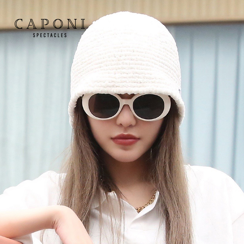 Sunglasses Zhou Yangqing the same net red white frame sunglasses 2022 new trendy polarized retro glasses anti-UV