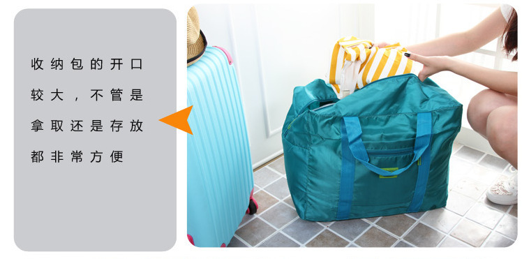 Du lịch Hàn Quốc túi tote túi nylon chống thấm nước gấp có thể được thiết lập xe đẩy hành lý lưu trữ túi bao bì túi người đàn ông và phụ nữ vali nhựa kéo