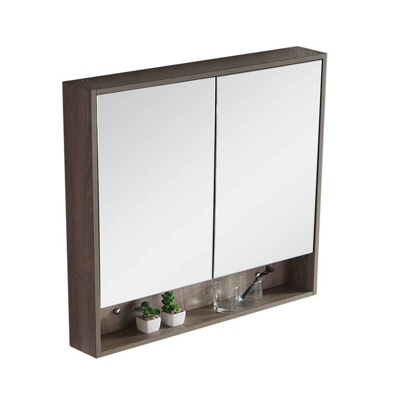 MATO powder room mirror cabinet Wall-mounted modern simple multi-layer solid wood bathroom mirror cabinet mirror box environmental protection makeup mirror