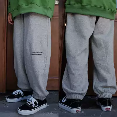 LKSTORE waste Kesai Wan autumn and winter plus velvet Japanese pair loose drawstring casual pants