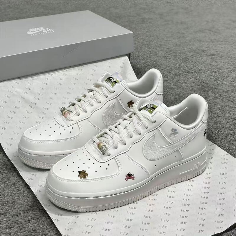 Nike Air Force 1 Genuine Nike Air Force One Retro Low-Top Casual Sneakers Iq1143-100 Nike Air Force 1 Genuine Nike Air Force One Retro Low-Top Casual Sneakers Iq1143-100