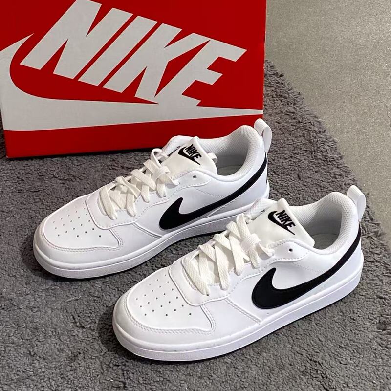 Nike Court Borough White Sneakers, Wear-Resistant Low-Top Casual Shoes for Women and Older Children Dv5456 Nike Court Borough White Sneakers, Wear-Resistant Low-Top Casual Shoes for Women and Older Children Dv5456