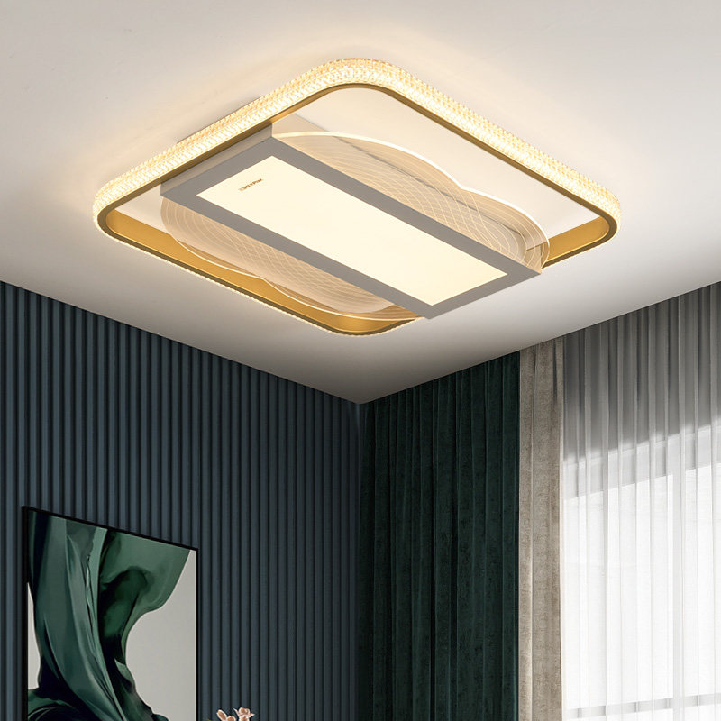 Three majestic extremely light living room light LED ceiling lamp Nordic modern minimalist bedroom book room dining room ultra-thin lamp