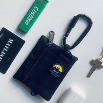 Kitty has a cute outdoor sports bank card bag key bag mini small hanging bag functional hanging buckle slow down creative