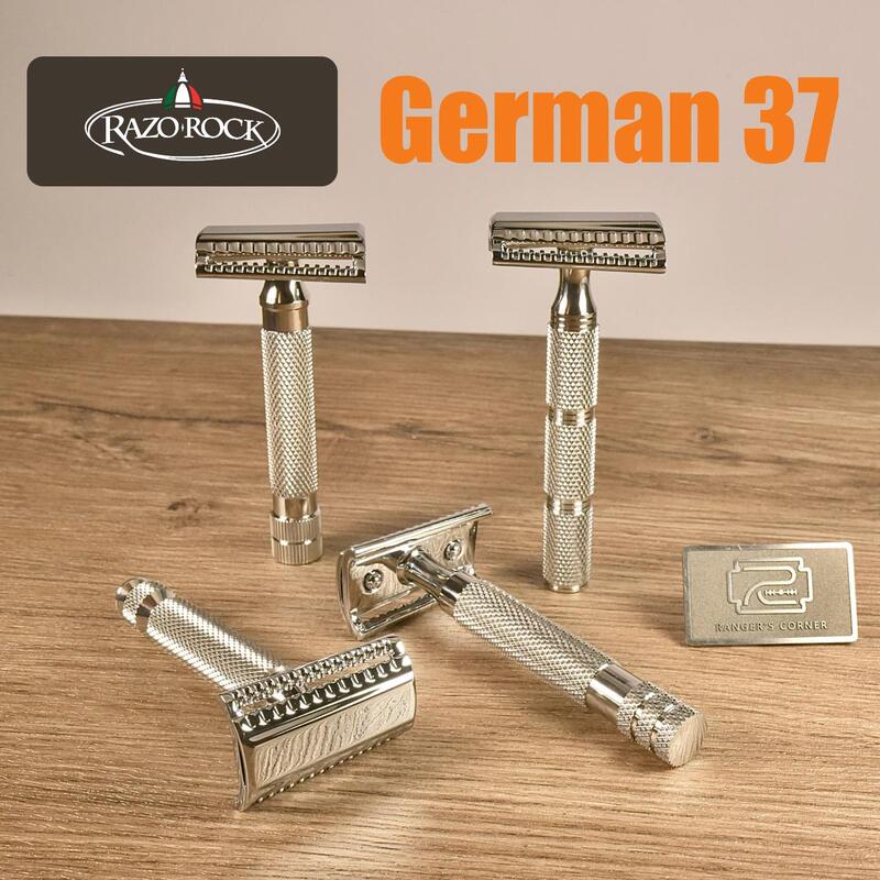 Canadian Imported Razorock German 37 De Oblique Blade Double-Sided Safety Razor