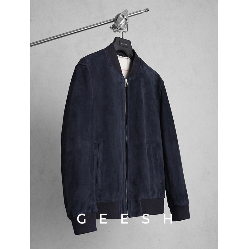 Taste of Choice: Men's Leather Jacket, Genuine Sheepskin Suede Baseball Collar Coat, New Autumn Style, Haining Leather Suede Jacket