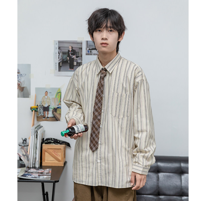 South Crane Korean Version Fashion Casual Day Ensemble Retro Pure Color Male Teen Student Collar Tie Lovers Long Version Tie