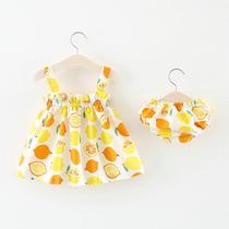 Baby girl summer suit 0 1 1-2-3 years old Korean version of tide princess dress baby girl 6-12 months child skirt