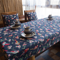 Cotton linen pastoral retro tablecloth hotel Teahouse tablecloth tea table cloth round tablecloth table tablecloth