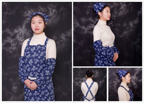 Cotton Mawu Town Lanhua Garden Hotel Work Apron Farmhouse Hotel Apron Restaurant Tea House Kitchen Ethnic Style