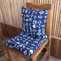 Cotton Mawu Town Blue Printing Ethnic Style Tatami Cushion Farmhouse Hotel Restaurant Chair Pad Pastoral Soft Mat