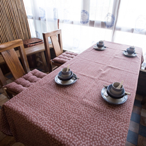 Small floral cotton and linen vintage pastoral tablecloth ethnic style hotel Teahouse restaurant tablecloth farmhouse tablecloth round tablecloth