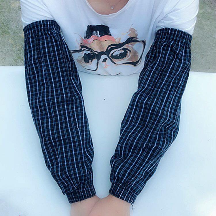 Household extended men's embroidered cover women's sleeve cover long version work jacket Welding breathable welder anti-scalding new kitchen