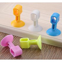 NEW SILICONE DOOR SUCTION DOOR TOUCH TOILET WALL SUCTION FREE PUNCH DOOR BLOCKING DOOR TOP GEAR CUSHION BUMPER ANTI-COLLISION MAT 10 ONLY PRICE