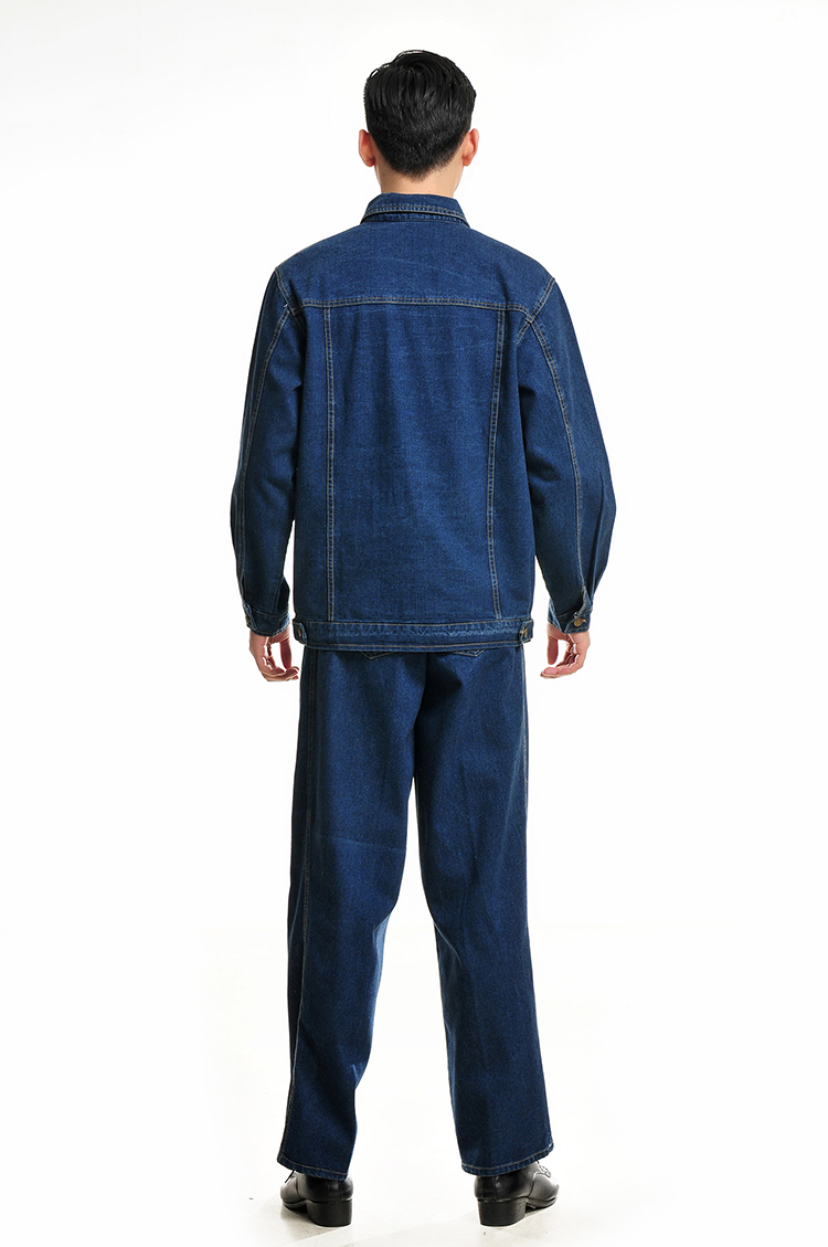 Mùa thu và mùa đông mẫu tay dài nam tùy chỉnh dày denim phù hợp với thợ điện sửa chữa mặc quần áo lao động dự án bảo hiểm lao động bộ đồ mặc nhà