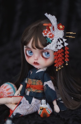 taobao agent BJD Xiaobuwa uses a fine -grained flower and kimono headdress accessories -Xianhe