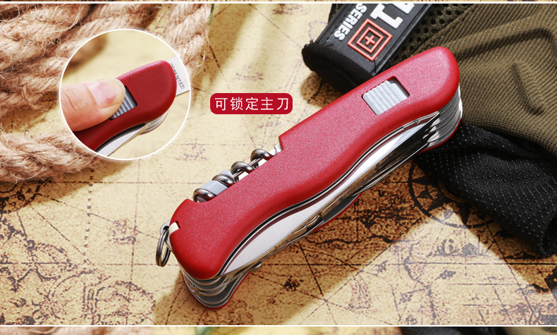 Dao chính hãng của quân đội Thụy Sĩ Công cụ 111mm Anh hùng Thụy Sĩ Dao đa chức năng Dao gấp 0.9064 dao găm