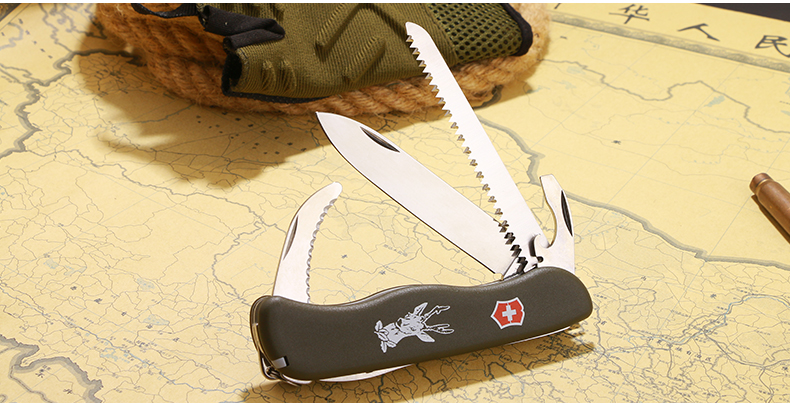 Dao quân đội Thụy Sĩ chính hãng Dao Thụy Sĩ Chính hãng Vickers Saber ngoài trời Máy cắt ngoài trời Hunter 0.8873 dao bấm