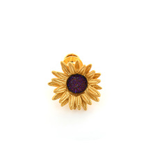 American Original Designer Small Crowdbrand Golden Sunflower Series Retro Mini Small Brooch Pin Chest Flowers