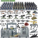 Military World War Ii Building Block Minifigure German Eight-Way Whistle Tower Anti-Aircraft Cannon Battle Subway Cannon Educational Boy Assembly Toy