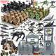 Military Minifigure Building Blocks Base Swat Equipment Robot Dog Airplane Boy Educational Armed Assembly Toy War Wolf