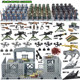 Domestic World War Ii Building Block Minifigure Military Eighth Route Army Soldier Whistle Tower Scene Desert Battlefield Assembled Educational Toy