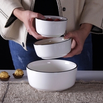 Bowl of rice bowl Nordic dishwasher dishwasher dishes dishes dishes ceramic big soup bowl eating bowl