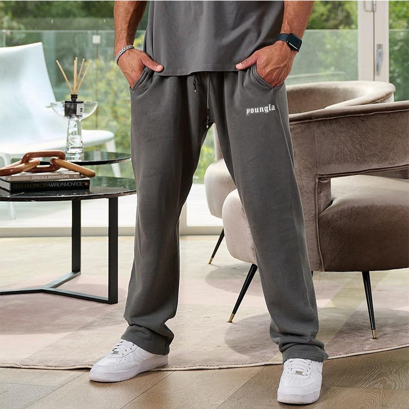 Youngla Autumn and Winter Sweatpants for Men and Women, Fitness Sports Joggers, Loose Casual Sports Pants, American Retro Style Youngla Autumn and Winter Sweatpants for Men and Women, Fitness Sports Joggers, Loose Casual Sports Pants, American Retro Style
