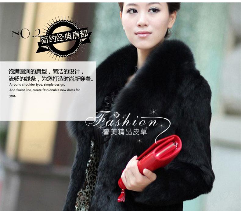 2017 Haining mới mùa đông fox fur collar kích thước lớn mẹ nạp lông thỏ faux fur coat nữ đoạn ngắn giải phóng mặt bằng áo dạ lông cừu nữ đẹp