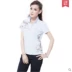 Mùa hè thành phố mới Demei trang phục thể thao trung niên nữ áo thun ngắn tay giản dị phù hợp với buổi sáng XL tập thể dục mẹ đầm - Thể thao sau Thể thao sau