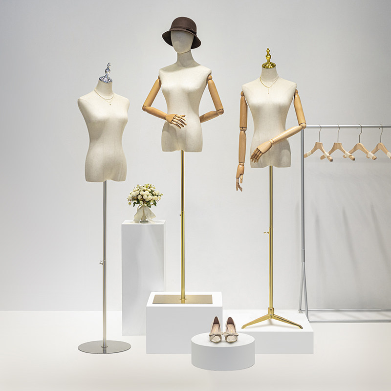 Model display rack clothing store display props female bust table wedding dress full body window fake mannequin rack