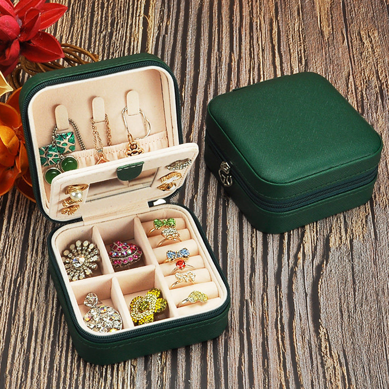 Portable Travel Small First Accessories Box Mini Ring Earring Earrings Necklace Ornaments Accessories Jewellery Containing Box Carry-on Jewellery Bag